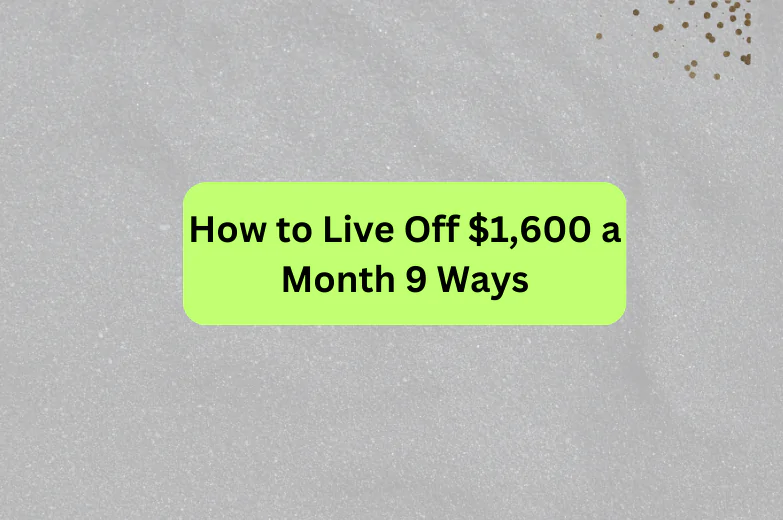How to Live Off $1,600 a Month 9 Ways